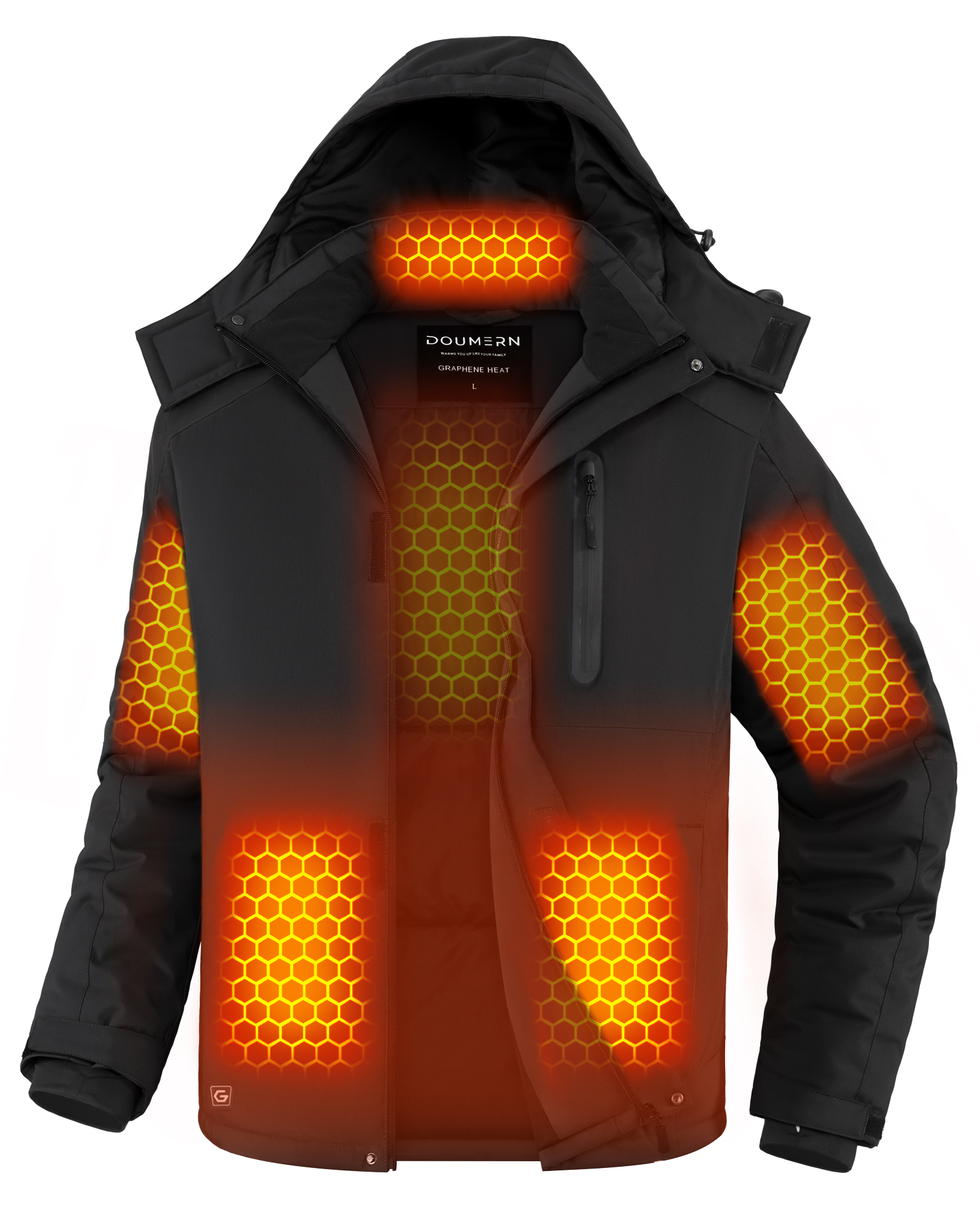 Doumern M425 black graphene heated jacket
