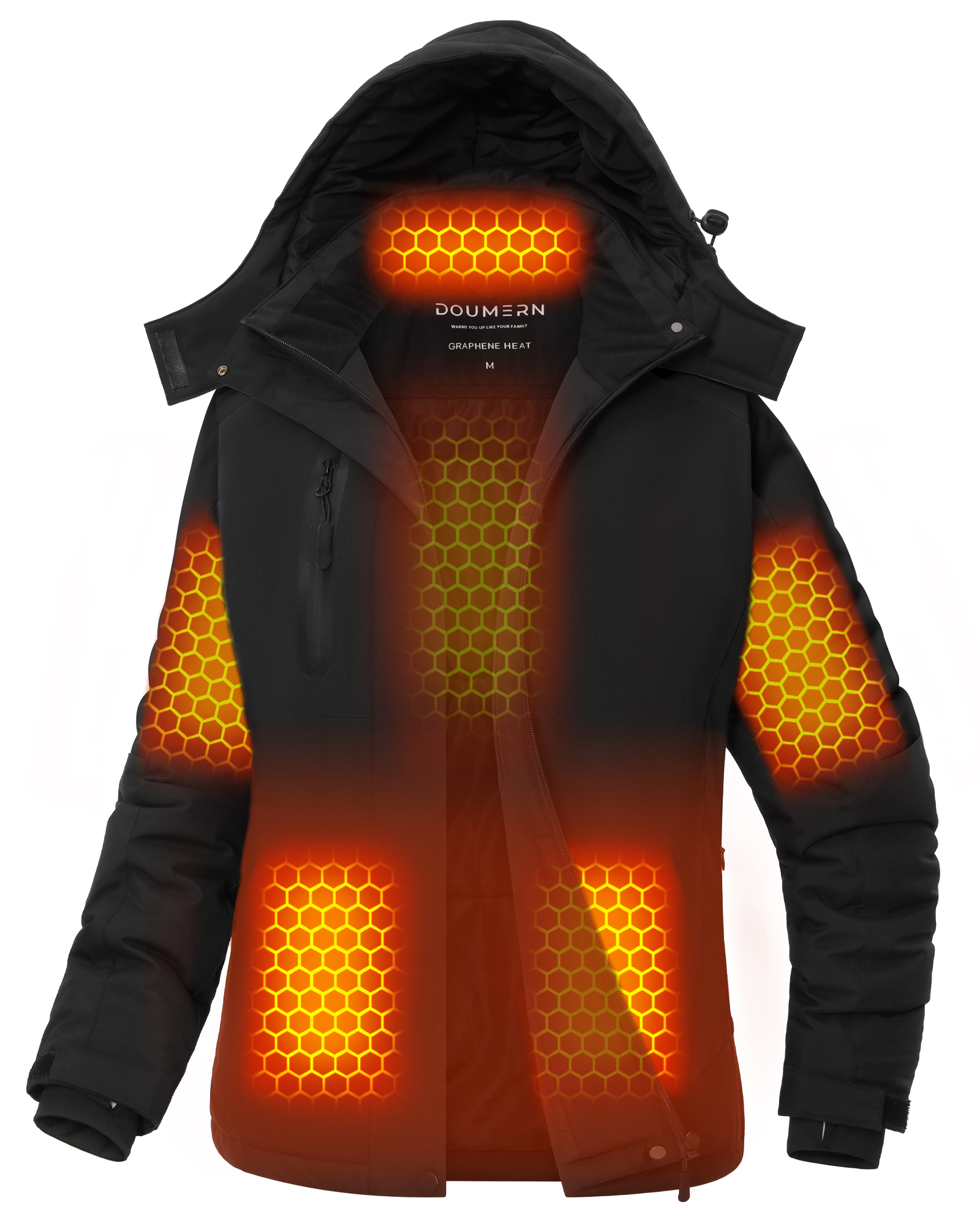 Doumern W425 black graphene heated jacket