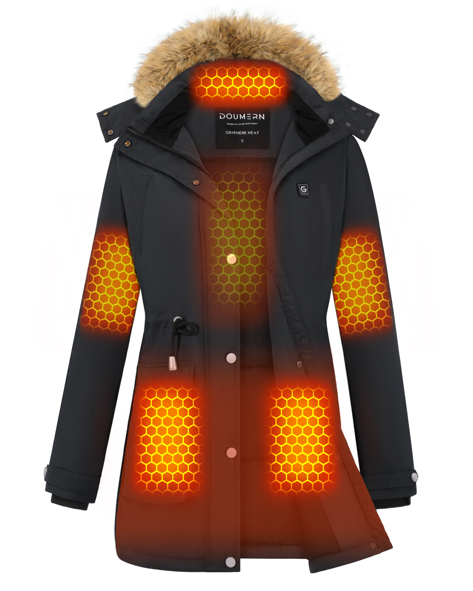 Doumern W433 black graphene heated jacket
